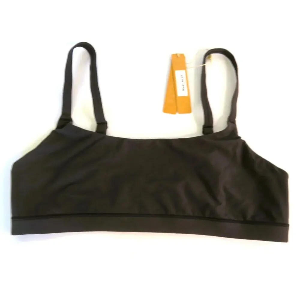 Nwt SKIMS Fits Everybody Scoop Bralette Onyx Black Size L